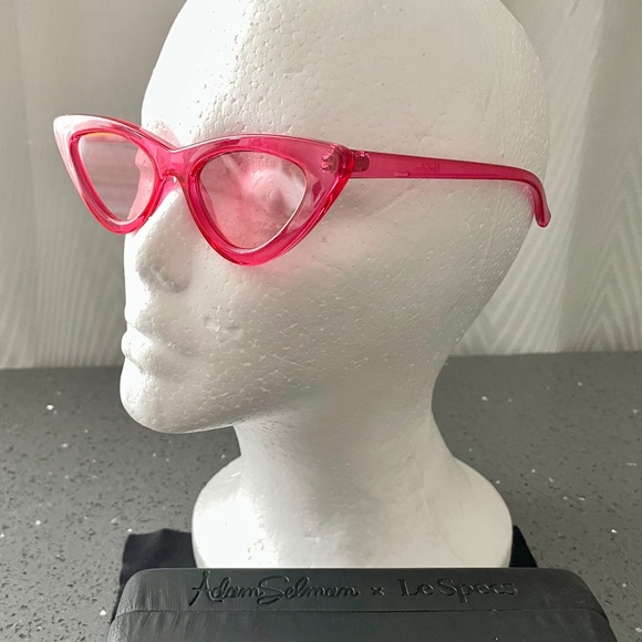 ADAM SELMAN X LE SPECS THE LAST LOLITA CAT-EYE ROSE TINTED SUNGLASSES - Picture 7 of 13